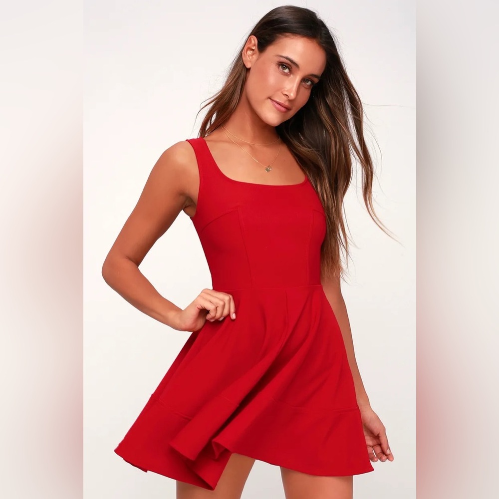 Lulus Home Before Daylight Red Dress